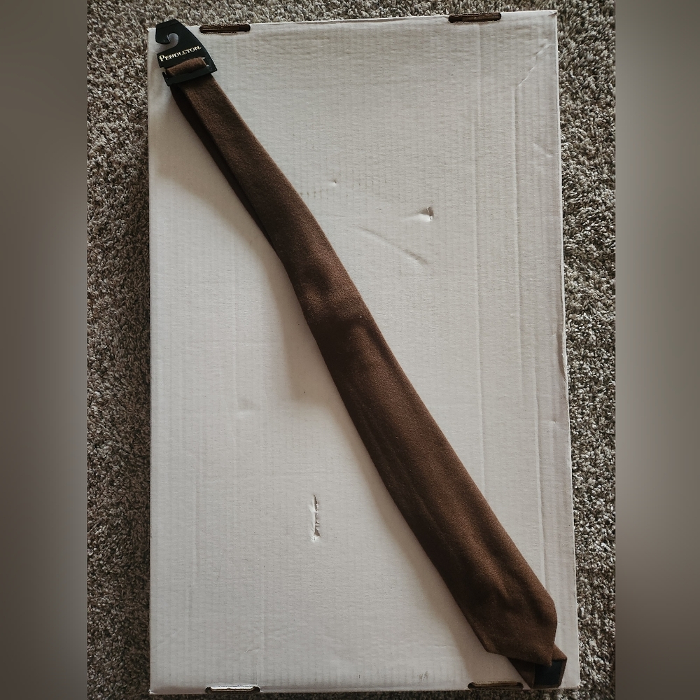 Pendleton Red And Brown Solid Necktie Duo - image 3